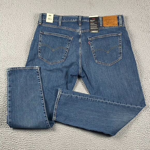 Levi's 512 Slim Taper Denim Jeans Men's 38x30 Fit (38x27) Medium Wash New - Picture 1 of 16